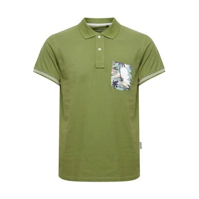 BLEND Тениска с яка и копчета 20715469 Зелен Regular Fit (20715469)