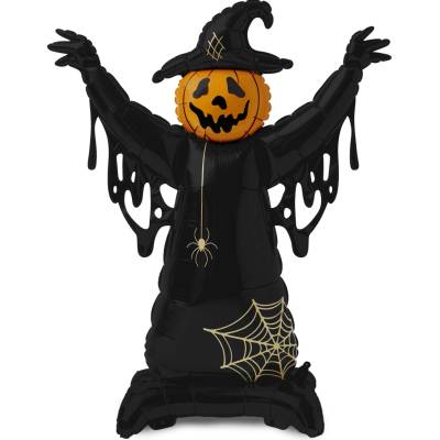 PartyDeco Halloweenský strašák 152cm stojící nafukovací fóliový balónek