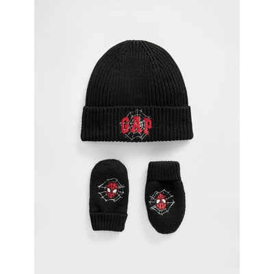 GAP Baby set čepice a rukavic Spider-Man Čierna