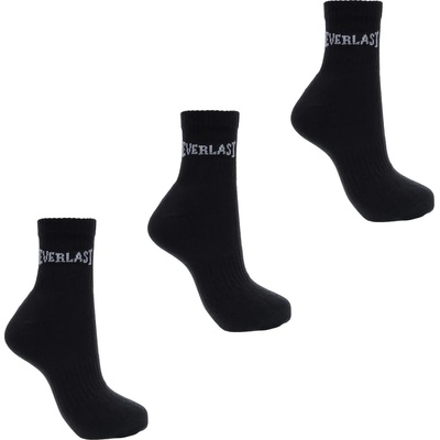 Everlast Мъжки чорапи Everlast Quarter Sock 3 Pack Mens - Black