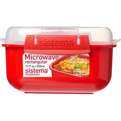 Sistema Krabička na ohřev jídla Microwave 525 ml červená