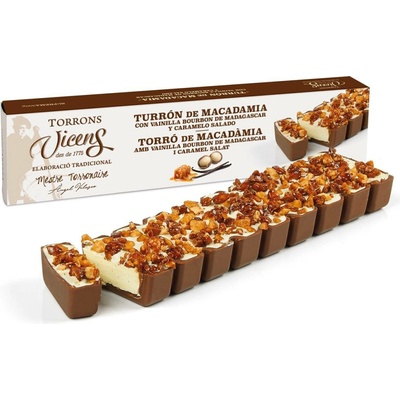 Torrons Vicens Makadamový nugát bourbonská vanilka a slaný karamel 300 g