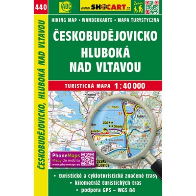SHOCart 440 Českobudějovicko Hluboká nad Vltavou 1:40 000 turistická mapa