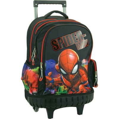 GIM S.A. Dětský cestovní batoh na kolečkách SPIDERMAN Global černý 42 cm