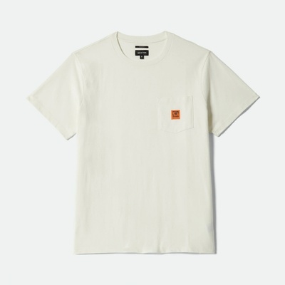 Brixton tričko Union Hw S/S Boxy Pkt Tee Off White