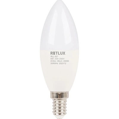 Retlux RLL 627 C37 E14 candle 6W CW D