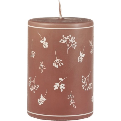 Unipar Кафява свещ , време на горене 30 ч. Fleur - Unipar (Fleur Terracotta Pillar 60x70)