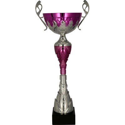 PUCHARY Pohár kovový stříbrno fialový Výška: 26 cm Průměr: 8 cm