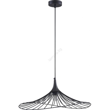 Polux Пендел ARIELLE 1xE27/20W/230V Ø 50 см черен (SA2076)