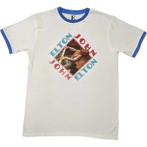 Elton John Piano Diamond Тениска с къс ръкав White L (EJTEE24MW03)