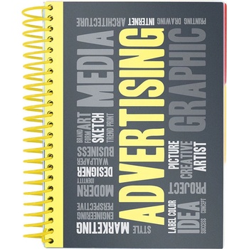 Тетрадка Axent A5 120л. Квадр PP Сп. Жълт (A5 120)