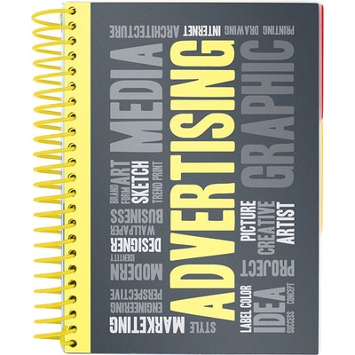 Тетрадка Axent A5 120л. Квадр PP Сп. Жълт (A5 120)