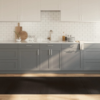 Image 1 of vidaXL Килим, правоъгълен, тъмнокафяв, 100x400 см, бамбук (376959)