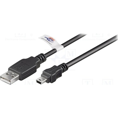 Goobay 93902 USB 2.0, USB A vidlice, USB B mini vidlice, 1,8m, černý
