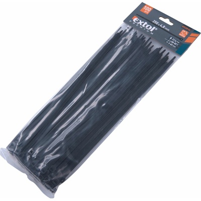 EXTOL Premium 8856160 Stahovací pásky 250x4,8 mm 100 ks