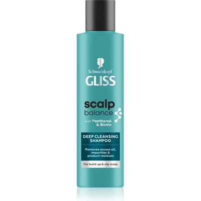 Schwarzkopf Gliss Scalp Balance дълбоко почистващ шампоан за мазен скалп 200ml