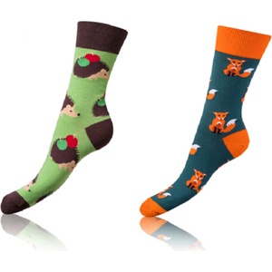 Bellinda CRAZY SOCKS 2x - Забавни чорапи 2 чифта - оранжев - светлозелен Bellinda | Oranzhev | МЪЖЕ | 35-38