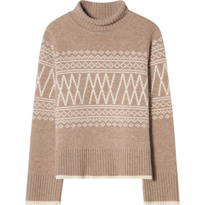 We Norwegians Дамски вълнен пуловер We Norwegians Women's Setesdal Pullover Merino jumper - Sand (105-6530-0112)