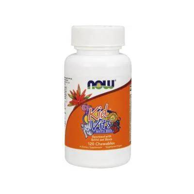 NOW Детски витамини - Kid Vitamins с вкус на портокал - 120 таблетки, NOW Foods, NF3883