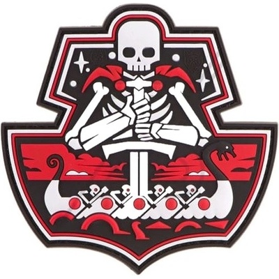 JTG Nášivka gumová JTG Ghost Ship Skull Rubber Patch, Multicolor
