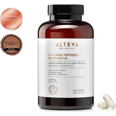 Alteya Organics Kolagénové peptidy s komplexom z ružového oleja 120 kapsúl