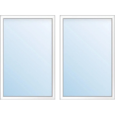 ARON Plastové okno dvojkrídlové so štulpom Basic biele 1300 x 850 mm
