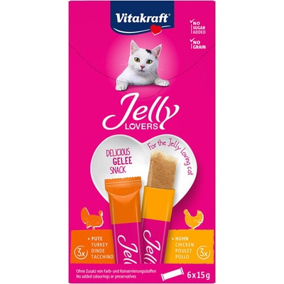 Vitakraft Jelly Lovers kuracie a morčacie 24 x 15 g