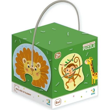 Image 1 of dodo Детски образователен пъзел Dodo 6 в 1 - Диви животни (300153)