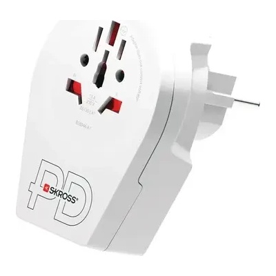 SKROSS Адаптер SKROSS World to Europe 1500295E, USB, Бял (1500295E)