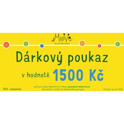 DÁRKOVÝ POUKAZ 1500 KČ - E-SHOP - zasílaný na e-mail – Hledejceny.cz
