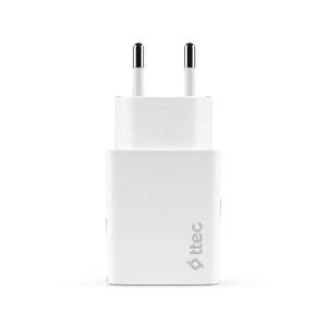 Ttec Адаптер ttec SmartCharger PD Travel Charger, 20W - Бял