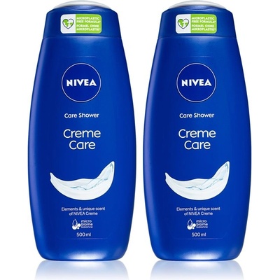 Nivea Creme Care pečující sprchový gel 2 x 500 ml dárková sada – Zbozi.Blesk.cz