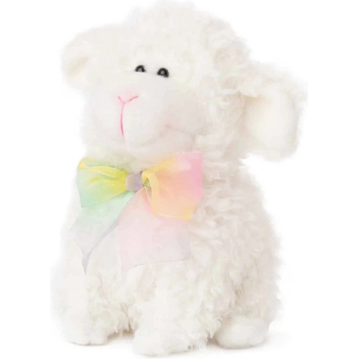 Амек Тойс Плюшена играчка Амек Тойс - Бяла овчица с цветна панделка, 28 cm (10828)