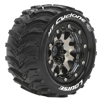 Louise RC MT-CYCLONE SOFT 1/10 1/2 offset 12 mm hex Black Chrome Bead-Lock Rims 2 ks