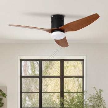 ZEVENTI - LED таванен вентилатор PADUA LED/18W/230V Wi-Fi Tuya черен/кафяв + дистанционно (ZV0032)