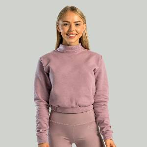 GymBeam STRIX Дамска блуза с висока яка Essential Mauve XL