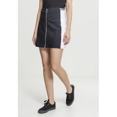 Urban classics Ladies Zip College Skirt blk/wht