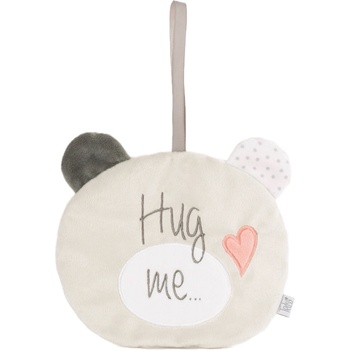 Tedsy Бебешка мека играчка и държач за залъгалка Tedsy - Мече розово, 16 cm (98153)