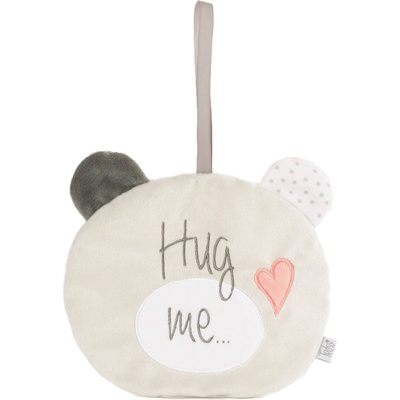 Tedsy Бебешка мека играчка и държач за залъгалка Tedsy - Мече розово, 16 cm (98153)