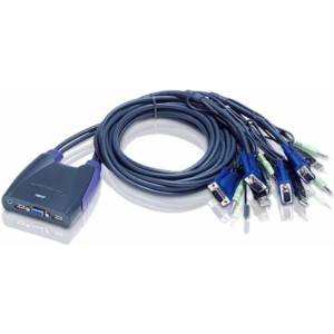 ATEN CS64US : : KVM превключвател, 4x 1, USB, Audio, с поделяне на USB у-ва (CS64US)