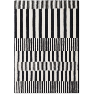 Elle Decoration Черно-бял ръчно изработен вълнен килим 120x180 cm Stryve Pulse - Elle Decoration (106360-120x180)