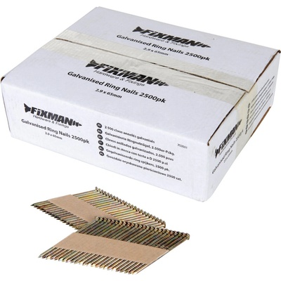 FiXMAN Klinec 65 × 2,9 mm, žltý pozinkovaný, Fixman, súprava 2 500 ks 752681