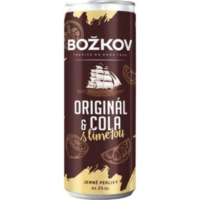 Božkov Originál & Cola s limetkou 6% 0,25 l (plechovka)