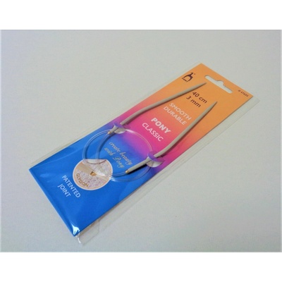 Kruhové pletací jehlice 40 cm č. 3 PONY