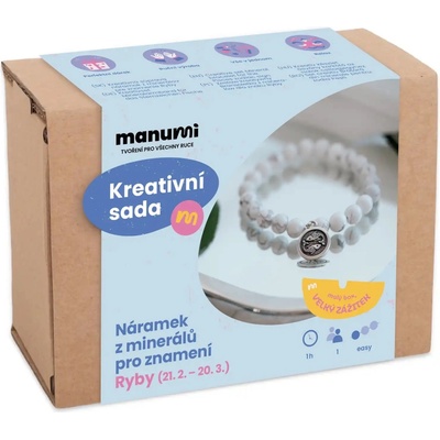 Manumi Kreativní sada na výrobu náramku z minerálů se znamením zvěrokruhu Ryby