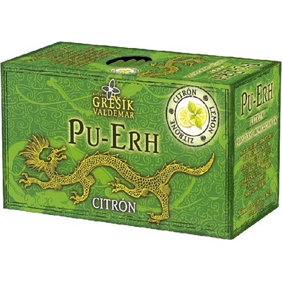 GREŠÍK Pu-erh čierny čaj Citrón porciovaný 34 g