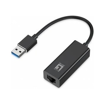 LevelOne LevelOne USB Gigabit Ethernet Adapter USB-0401 Gigabit USB Network Adapter, Wired, USB, Ethernet, 1000 Mbit/s, Black