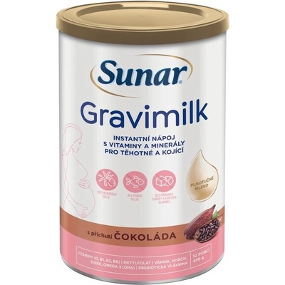 SUNAR Gravimilk s príchuťou čokoláda instantný mliečny nápoj 450 g