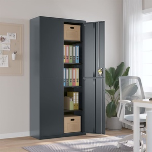 vidaXL Шкаф за папки антрацит 90x40x200 см стомана (339763)