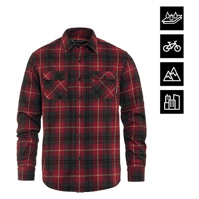 Vodoodpudivá technická košile Dough red wood – Zboží Dáma